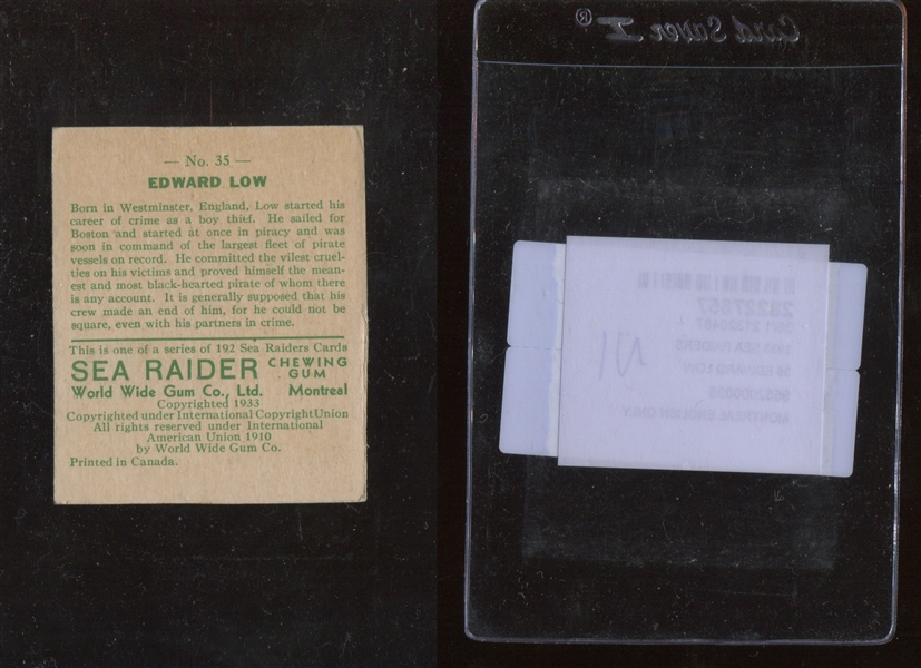 R124 Goudey/World Wide Gum Sea Raiders #35 Edward Low