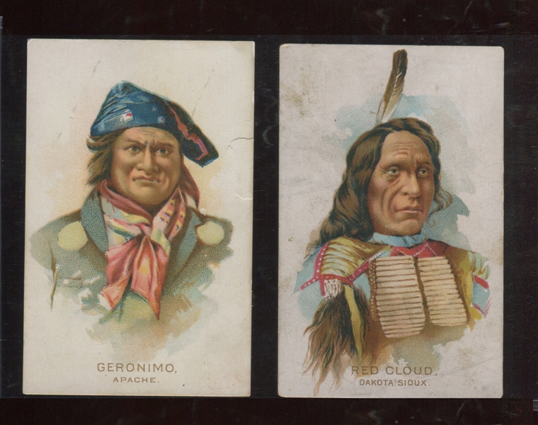 N570 Monarch Tobacco Works American Indians Lot of (2) Cards