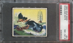 1950 Bowman Wild Man #51 Whaling Days PSA8 NM-MT