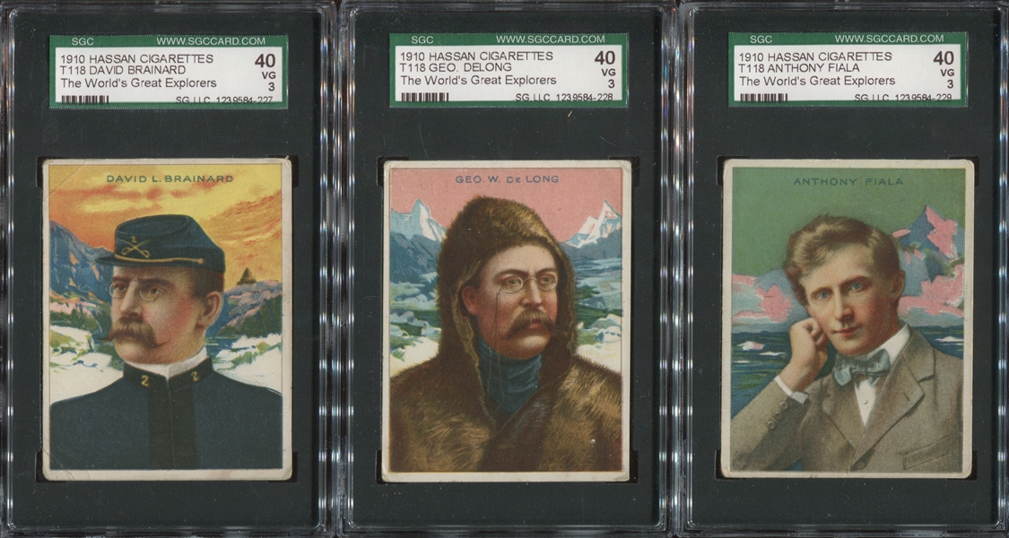 T118 Hassan World's Greatest Explorers Complete SGC-Graded Set of (25)