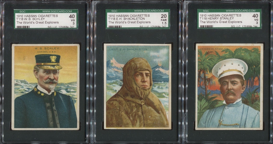 T118 Hassan World's Greatest Explorers Complete SGC-Graded Set of (25)