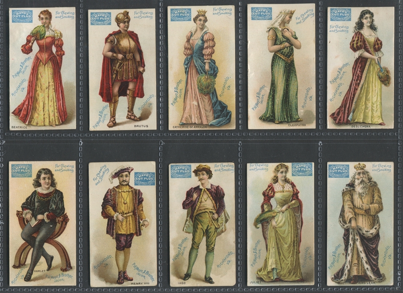 N311 Mayo Cut Plug Shakespeare Characters Complete Set of (20) Cards