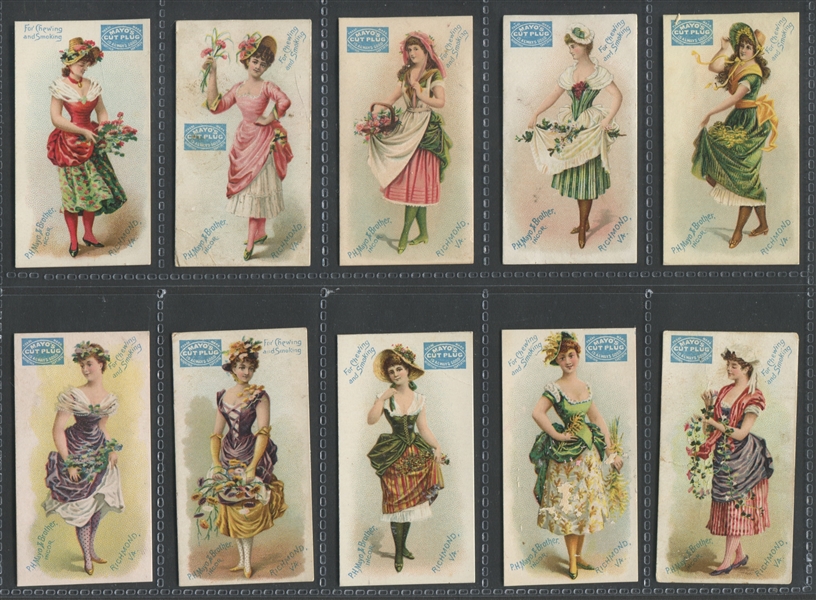 N304 Mayo Cut Plug Costumes and Flowers Complete Set of (20) Cards