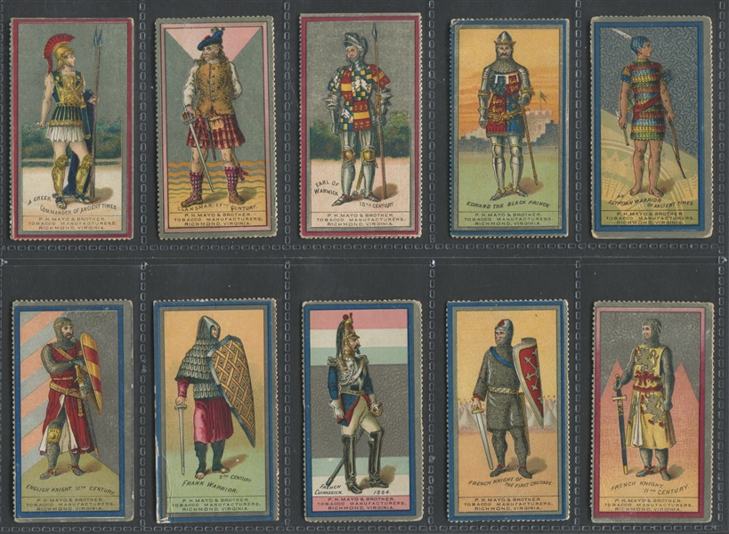 N303 Mayo Cut Plug Costumes of Warriors Complete Set of (19) Cards