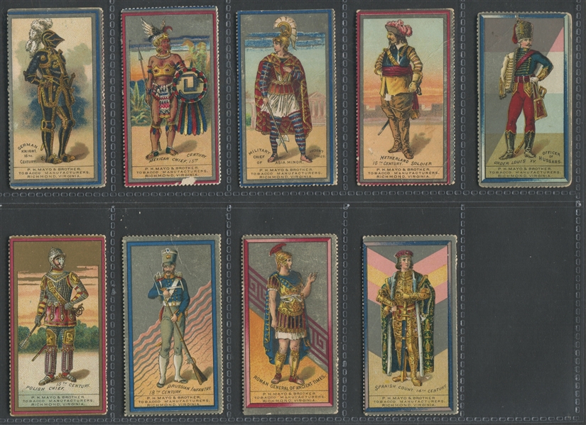 N303 Mayo Cut Plug Costumes of Warriors Complete Set of (19) Cards