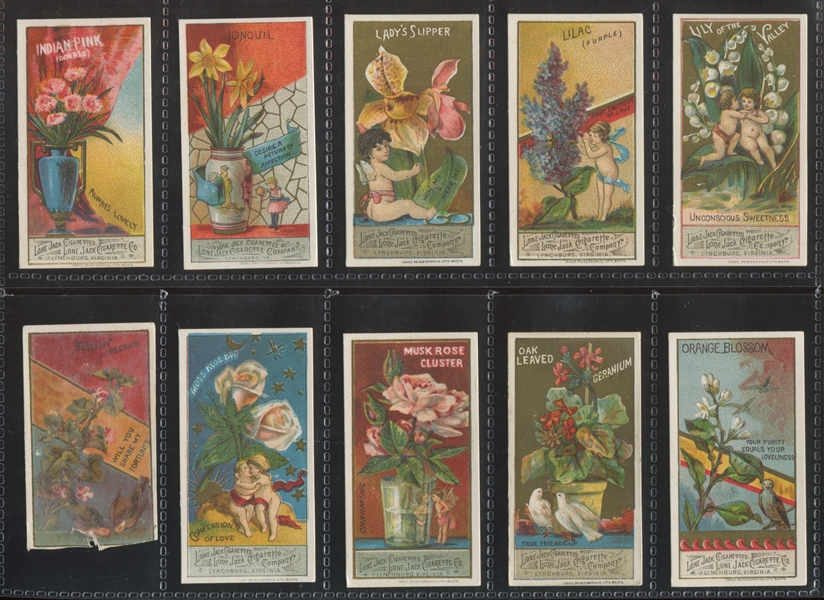 N366 Lone Jack Language of Flowers Complete Set of (50) Cards