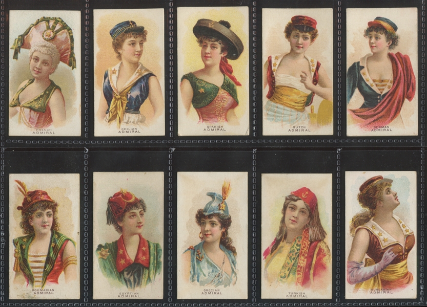 N388 Admiral Cigarettes National Types Lot of (14) Cards
