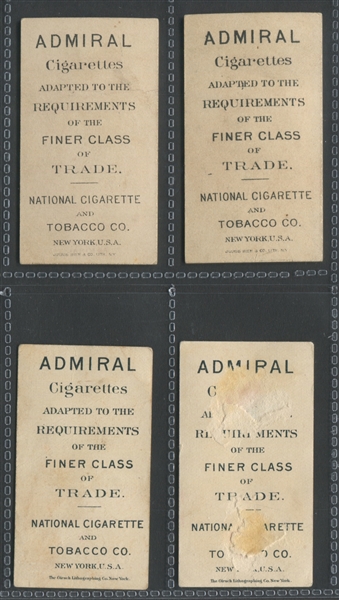 N388 Admiral Cigarettes National Types Lot of (14) Cards
