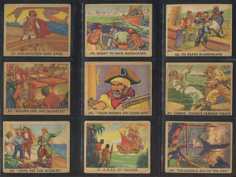 R109 Gum Inc Pirates Pictures Near Set of (71/72) Cards