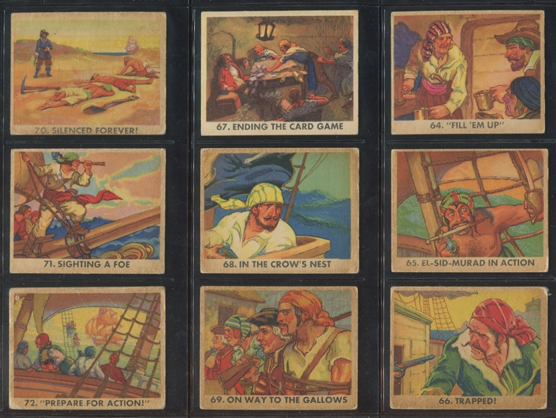 R109 Gum Inc Pirates Pictures Near Set of (71/72) Cards