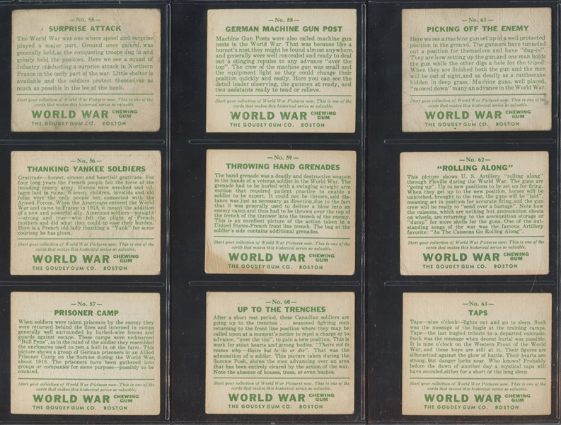 R174 Goudey Gum World War Gum Complete Set of (96) Cards