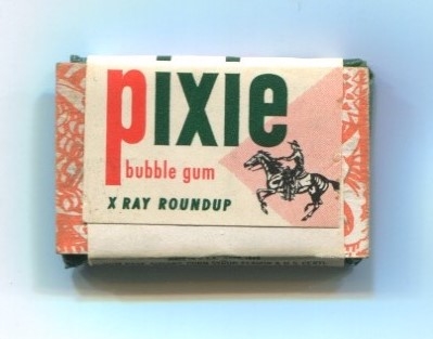 1949 Topps Pixie Gum Unopened Pack with X-Ray Round-Up Card