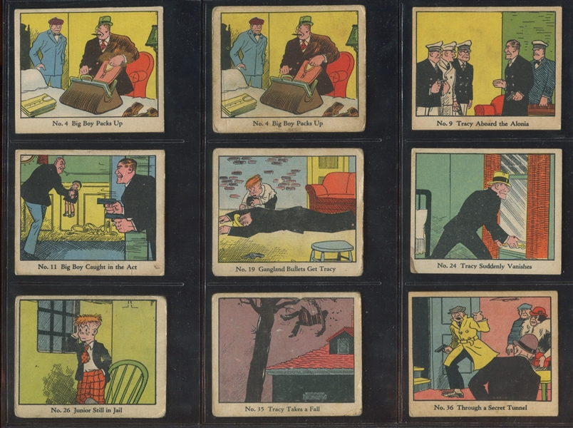 R41 Walter Johnson Candy Dick Tracy Lot of (21) Cards