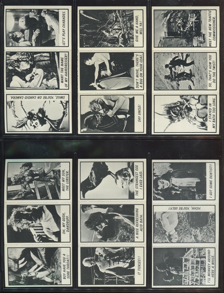 1963 Topps Monster Laff Midgees Uncut Panel Lot of (24)