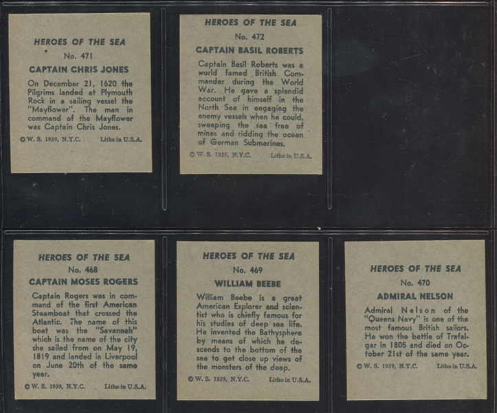 R67 Heroes of the Sea Strip Card Near Complete Set (23/24) Cards
