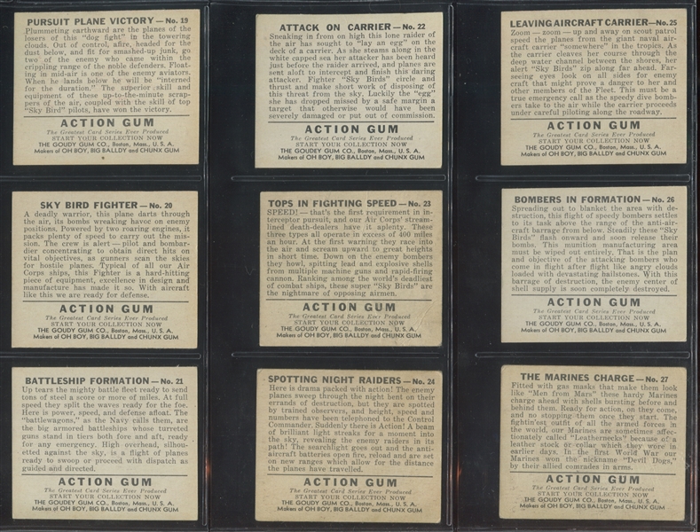 R1 Goudey Gum Action Gum Complete Set of (96) Cards