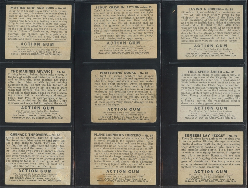 R1 Goudey Gum Action Gum Complete Set of (96) Cards