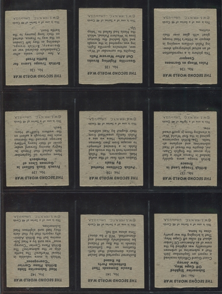 R126 Second World War Strip Card Complete Set of (48) Cards