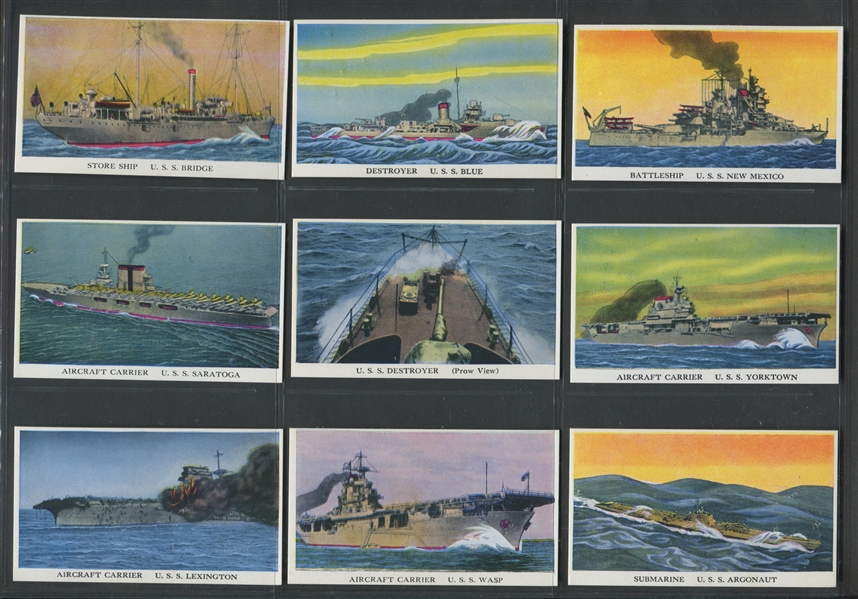 R169 Cameron Sales War Ships Complete Set of (60) Cards