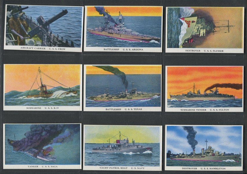 R169 Cameron Sales War Ships Complete Set of (60) Cards