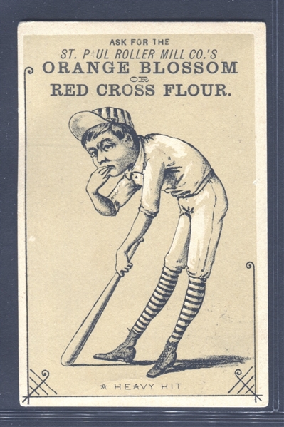 H804-10 Corner Clefs Baseball Trade Card (light brown) Lot of (5) Cards