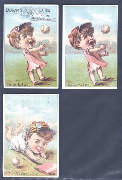 H804-1 Baby Talk Series Baseball Trade Cards Lot of (7) Cards