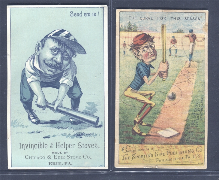 H804 Baseball Trade Cards Mixed Lot of (8) Cards