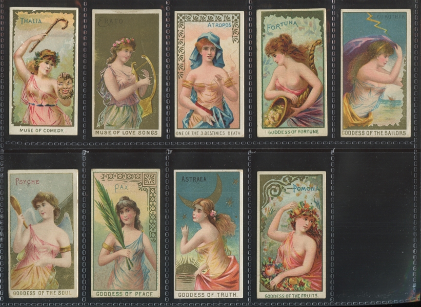 N188 Kimball Goddesses of the Greeks and Romans Lot of (9) Cards