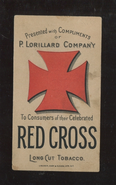 N268 Lorillard Red Cross Circus Type Card Man on Horseback