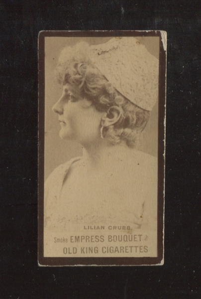 N449 D.E. Rose Empress Bouquet Actress Type Card - Lillian Grubb