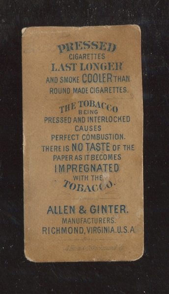 N57 Allen & Ginter Beauties (Sepia) Type Card