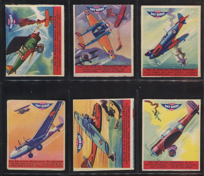 R137 Goudey Gum Sky Birds Complete Set of (24) Cards
