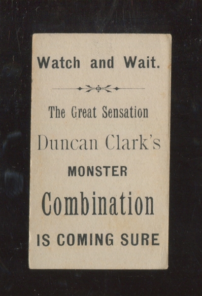 N491-UNC Duncan Clark's Monster Combination Type Card