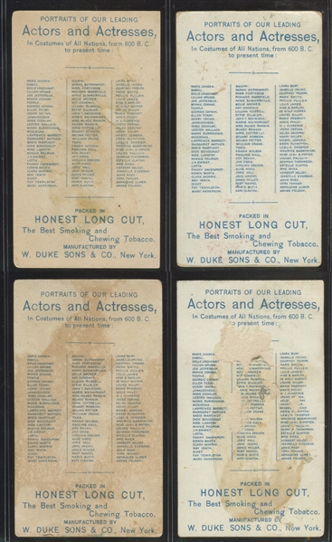 N94 Duke Honest Long Cut Actors and Actresses Lot of (10) Cards