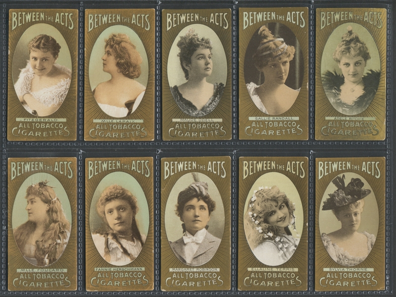 N342-4A Halls Between the Acts Actresses Lot of (10) Cards