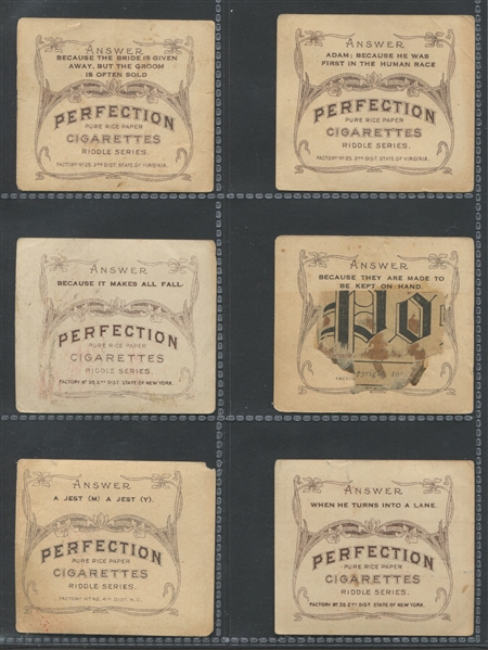 T97 Perfection Cigarettes Riddle Series Lot of (24) Cards