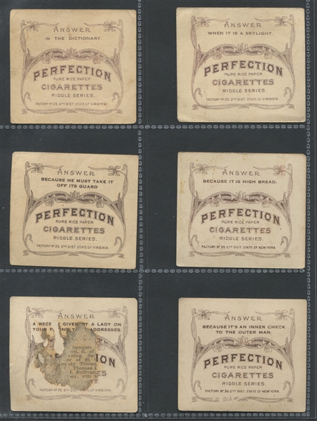 T97 Perfection Cigarettes Riddle Series Lot of (24) Cards