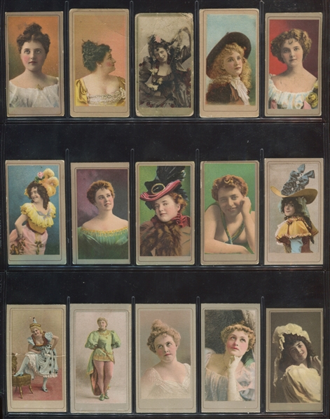 T400 American Tobacco Cards Mixed Series Actresses Lot of (59) Cards