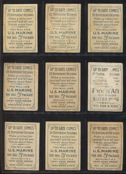 T114 Up To Date Comics Near Complete Set of (23) U.S. Marine-Backed Cards