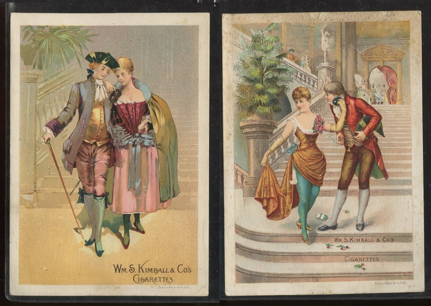 Interesting Lot of (10) W.S. Kimball Trade Cards