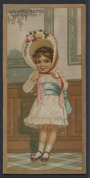 Fantastic Very Early Our Little Beauties Allen & Ginter Trade Card Trio