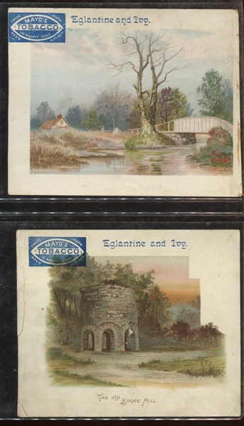 Fantastic Mayo Cut Plug Scenic Trade Card Lot of (4) With Rhode Island Attractions