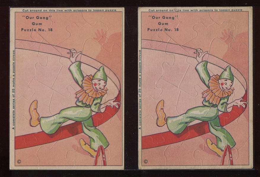 R194 Goudey Our Gang Circus Puzzle Lot of (6)