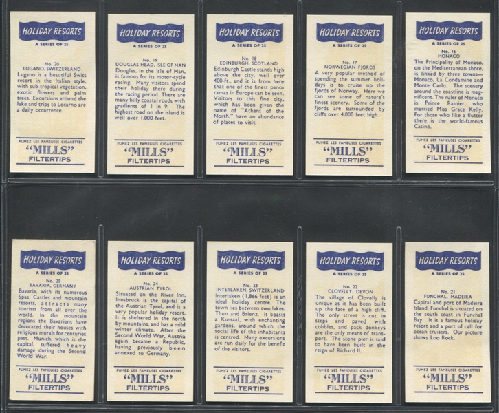 1957 Mills (UK) Holiday Resorts Complete set of (25)