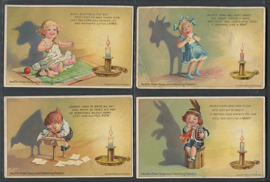 Interesting Swift's Pride Soap and Washing Powder Lot of (4) Shadows Postcards