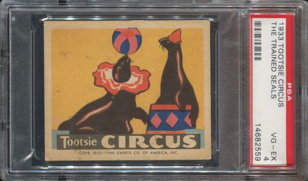 R152 Sweets Company Tootsie Circus The Trained Seals PSA4 VG-EX