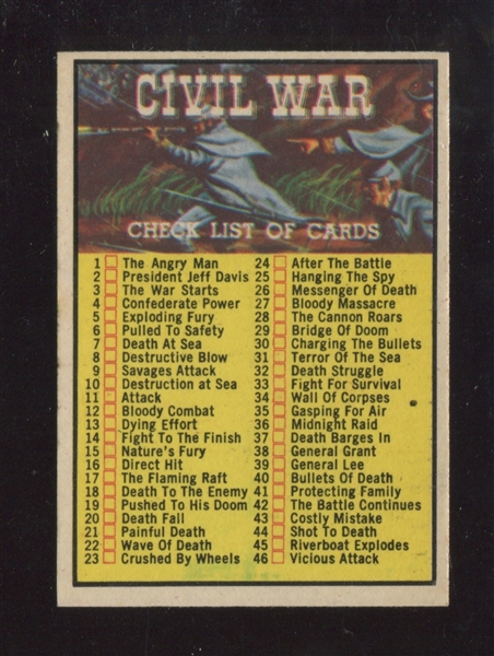 1965 A&BC Civil War News Checklist #88
