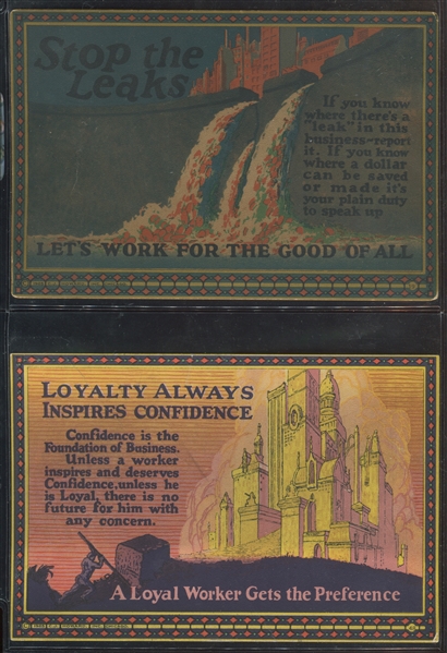 Fantastic 1930's/1940's C J Howard Business Slogan Trade Card Lot of (10)