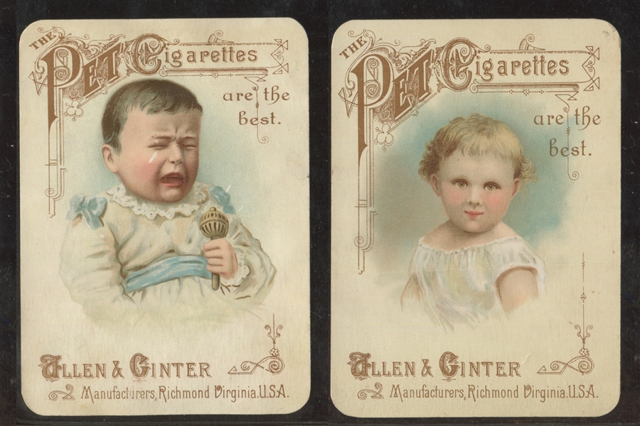 Beautiful Allen & Ginter Pet Cigarettes Children's Trade Card Lot of (8)