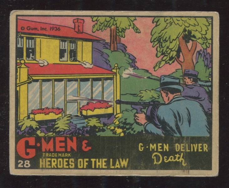 R60 Gum Inc G-Men and the Heroes of the Law #28 G-Men Deliver Death
